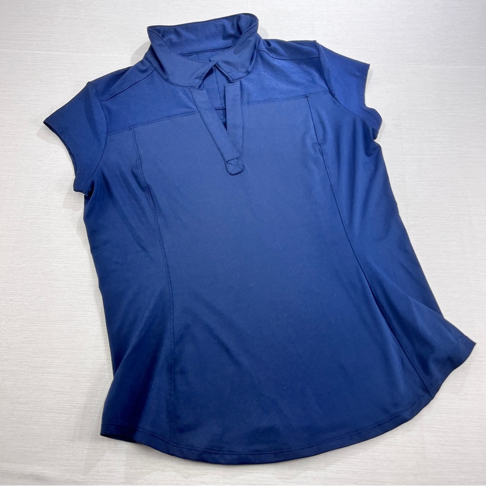 Athleta Navy Cap Sleeve Top